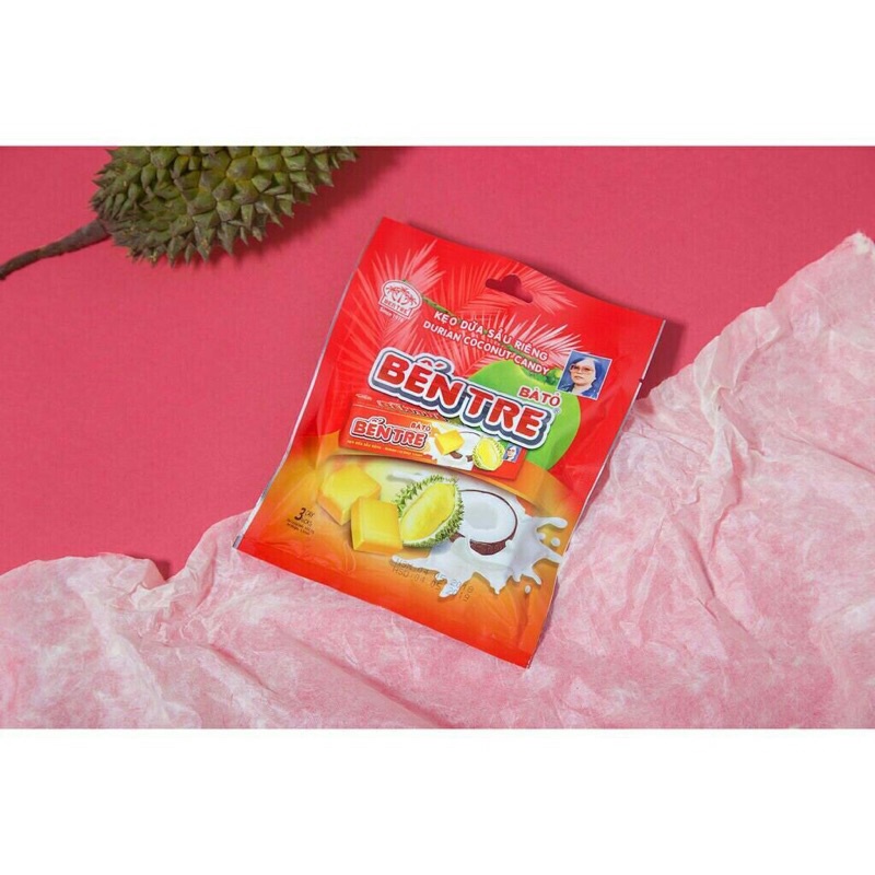 Kẹo dừa Bến tre gói 142,5g gồm 3 thanh - Đặc sản Bến Tre