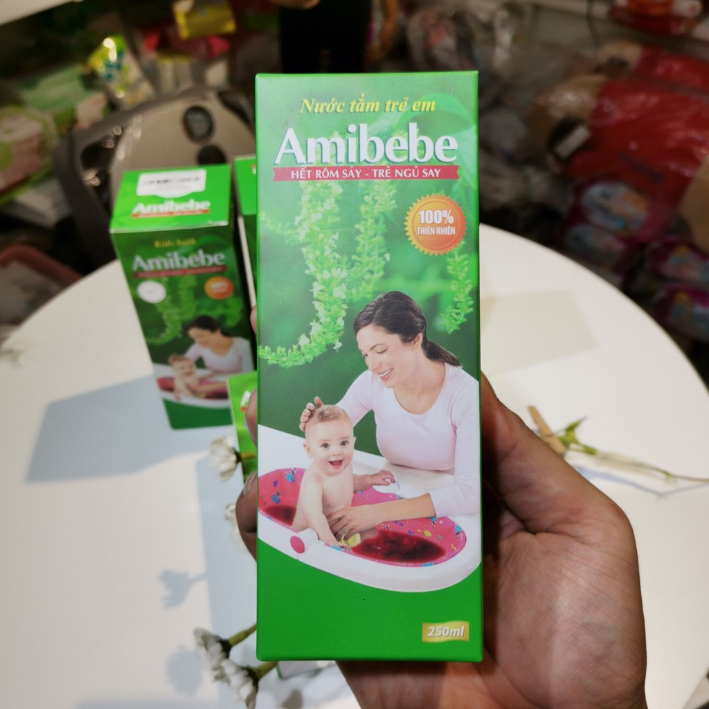 nước tắm trẻ em AMIBEBE (CHAI-250ml)