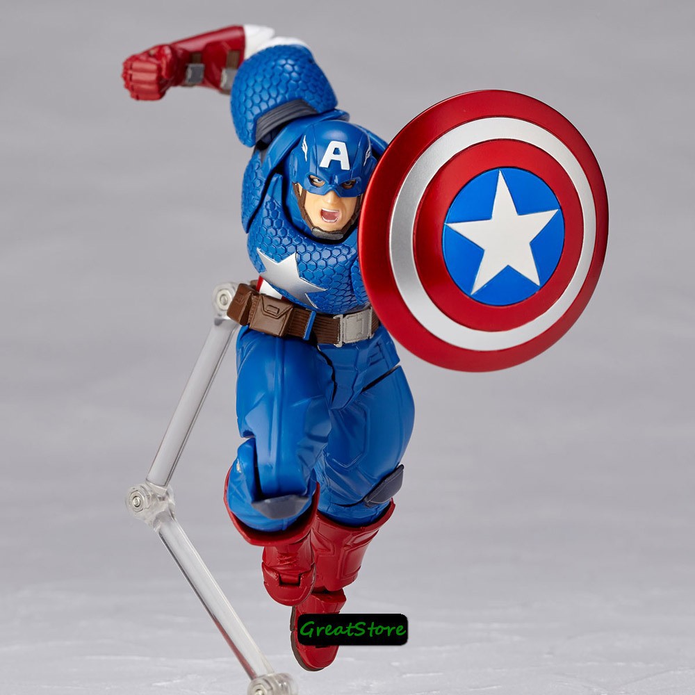 ( CHẤT, HÀNG CÓ SẴN ) MÔ HÌNH NHÂN VẬT CAPTAIN AMERICA ĐỘI TRƯỞNG YAMAGUCHI AVENGERS FIGMA CỬ ĐỘNG ĐƯỢC