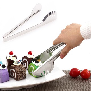 KẸP GẮP THỨC ĂN BÁNH ĐẦU BÁN NGUYỆT RĂNG INOX 304 KHÔNG GỈ, SÁNG BÓNG, CHỐNG TRƠN