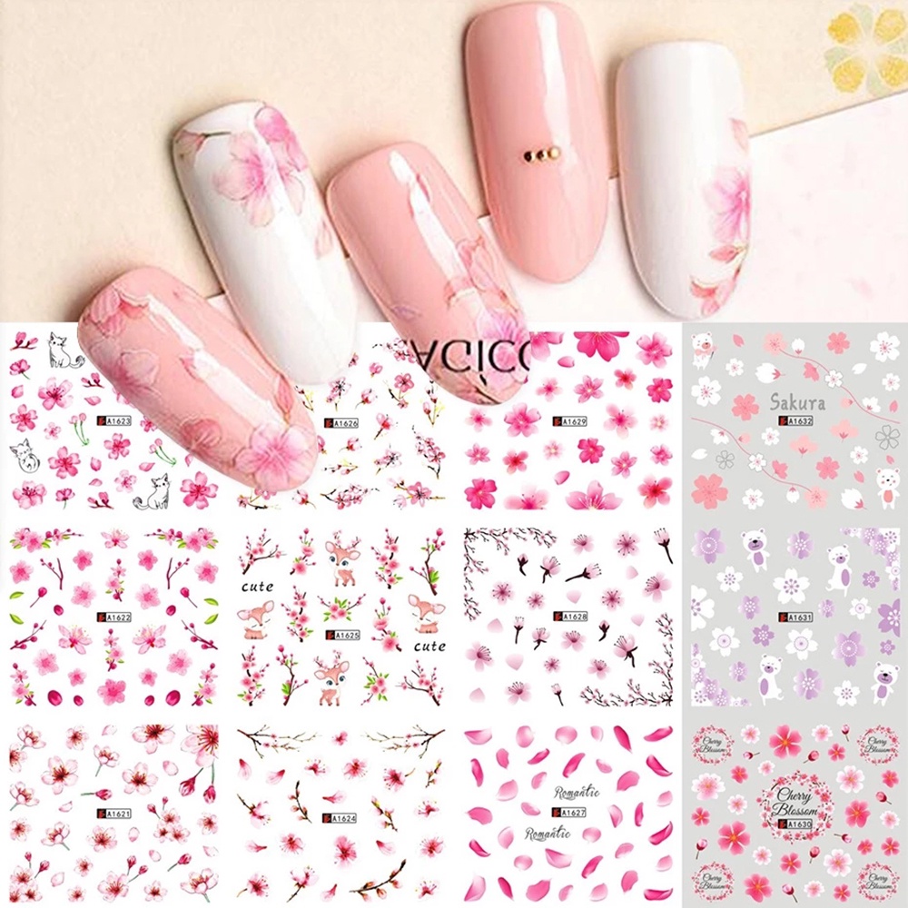 Miếng Dán Móng Chuyển Nước Hình Hoa Hướng Dương / Bướm / Hoa Cúc / Hoa Hướng Dương Diy Cho Nữ