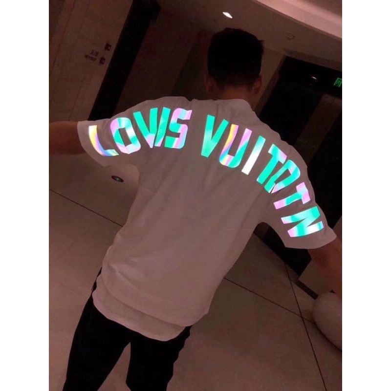 Áo thun tay lỡ Phản Quang 7 màu LuonVuiTuoi ngang lưng form rộng nam nữ unisex dáng rộng màu trắng đen basic