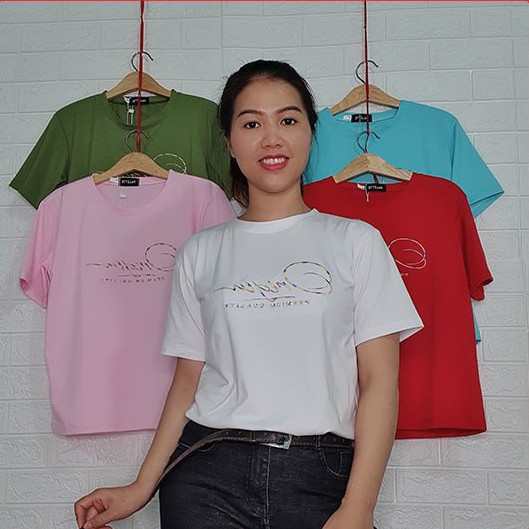 Áo thun nữ giá rẻ, áo phông nam đẹp, thun cotton co gian 4 chiều, dùng làm áo gia đình, áo đồng phục đẹp A026