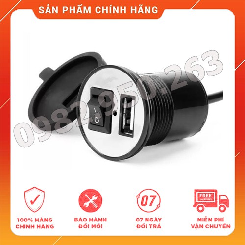 Sạc điện thoại 2.1A siêu khoẻ.Gắn xe máy,xe điện.