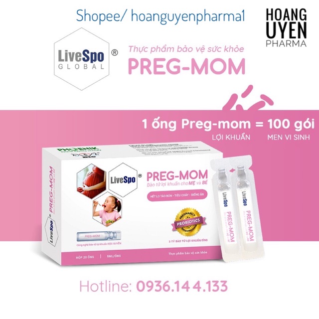 Bào tử lợi khuẩn Livespo Preg-Mom Hộp 20 ống