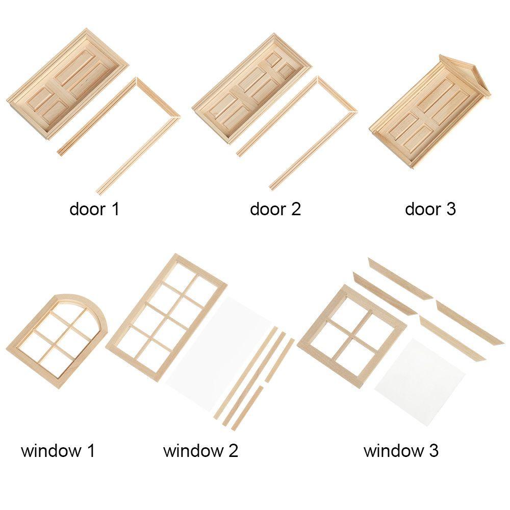 LUOL Cửa Sổ Mini Tỉ Lệ 1: 12 Trang Trí Nhà Búp Bê