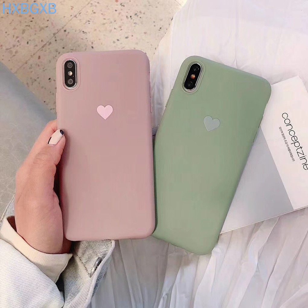 Ốp Lưng Tpu Họa Tiết Trái Tim Thời Trang Cho Iphone 6 / 6s / 7 / 8 / Xr / X / Xs / Xs Max