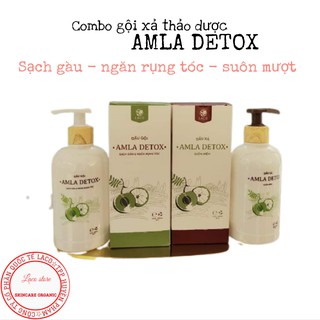 Dầu gội và xả AMLA DETOX organic💖GIÁ RẺ NHẤT💖 sạch gàu, suôn mượt, ngăn rụng tóc