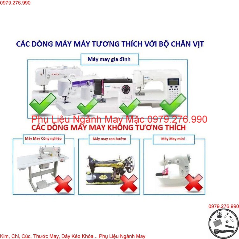 Bộ 16 chân vịt máy may gia đình