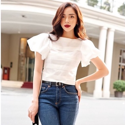 Áo sơ mi cotton trắng nữ HUONG BOUTIQUE BSSM12