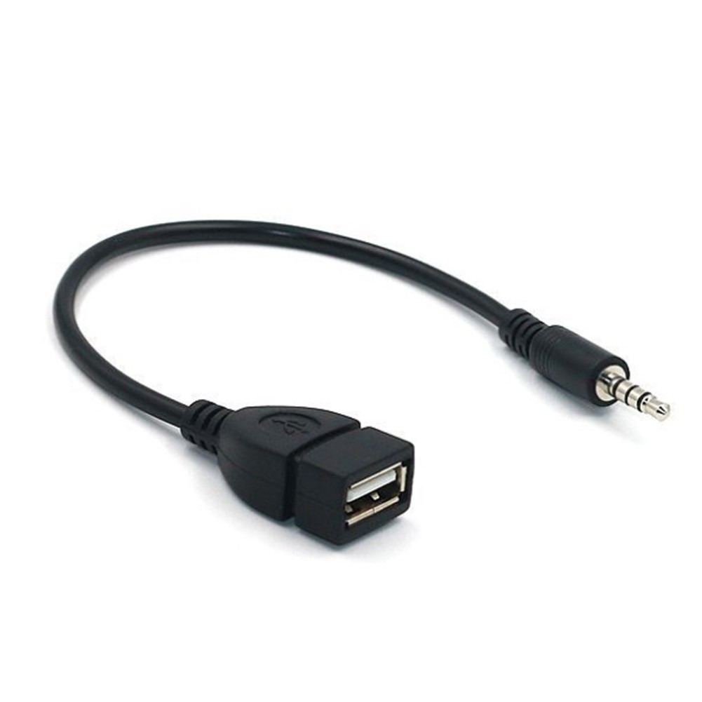 Cáp nối đầu 3.5mm đực AUX thành đầu cái USB 2.0 Type A OTG