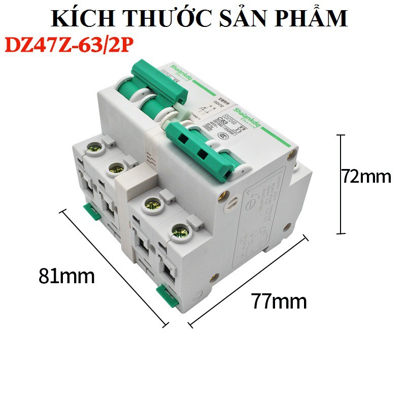 Bộ đổi nguồn điện 2P 63A Shaiankadq không gây mất điện dạng cơ độ bền cao, ats 2p 63A , aptomat, cầu dao đảo chiều