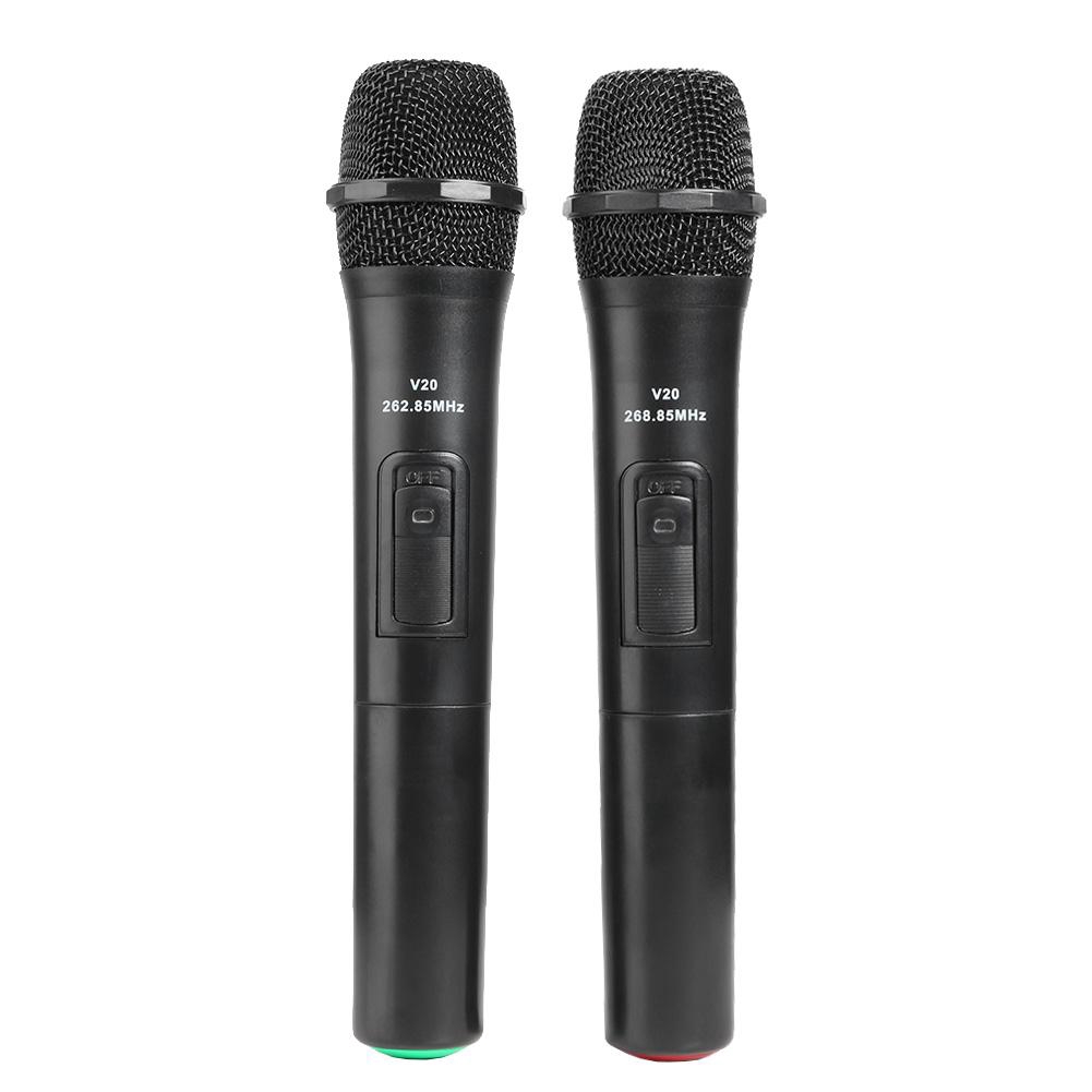 2pcs Smart Wireless Microphones Handheld Mic with USB Receiver for Karaoke