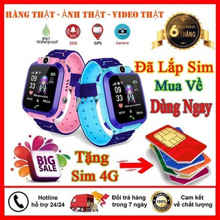 Đồng hồ định vị trẻ em Q12 chống nước có camera - bảo hành 12 tháng 1 đổi 1 Chính Hãng