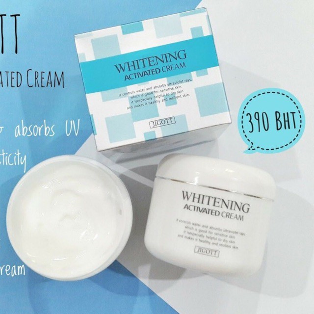 Kem Ủ Kích Dưỡng Trắng Da Jigott Whitening Activated Cream 100ml – Hàng Chính Hãng