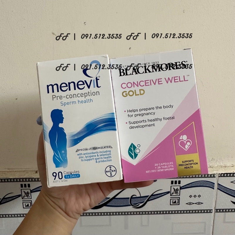 Combo Bổ Trứng Blackmores 56 Viên Úc, Menevit 90 Viên Úc- Tăng Khả Năng Thụ Thai