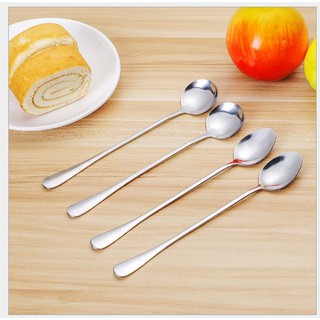 Muỗng cà phê & ăn kem cán dài bằng thép không gỉ Inox