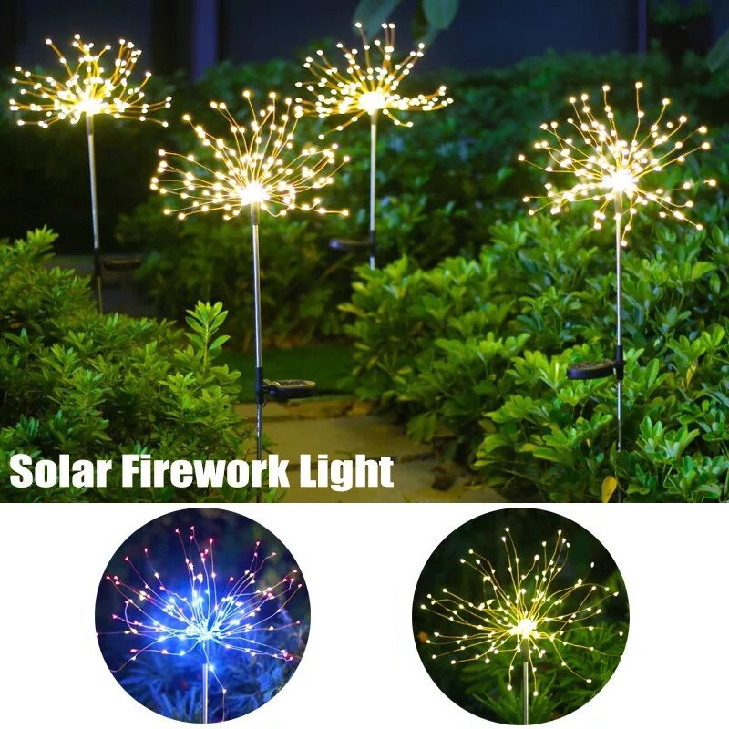 Đèn LED WELPUR hình pháo hoa màu sắc trắng ấm chống thấm nước trang trí hàng lang sân vườn