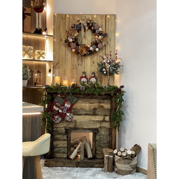 (inbox shop trc khi đặt) Lò sưởi decor