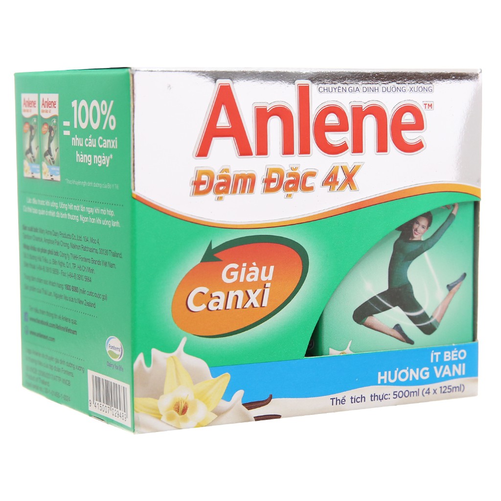 [Mã GRO1ANLENE1010 giảm tối đa 30K đơn 195K] Sữa nước Anlene CONCENTRATE đậm đặc Lốc 4x125ml