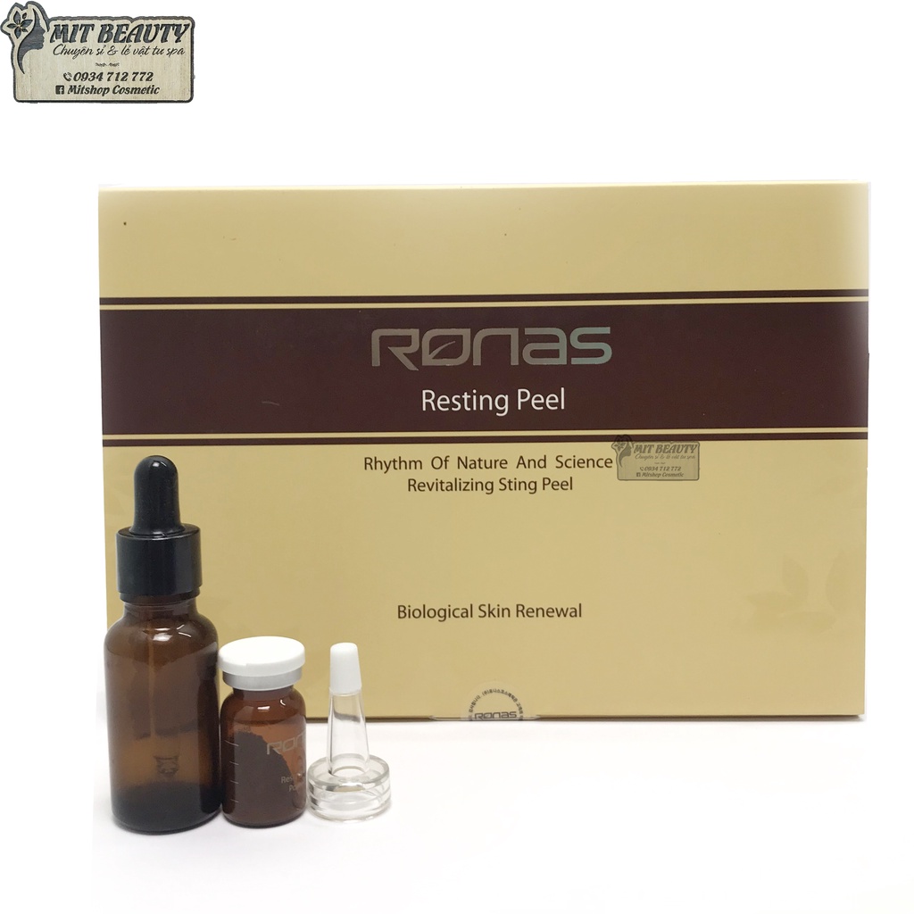 Lẻ 1 cặp Peel da Ronas Resting Solution vi kim tảo biển  Hàn Quốc - Peel da tại nhà- Thay da sinh học