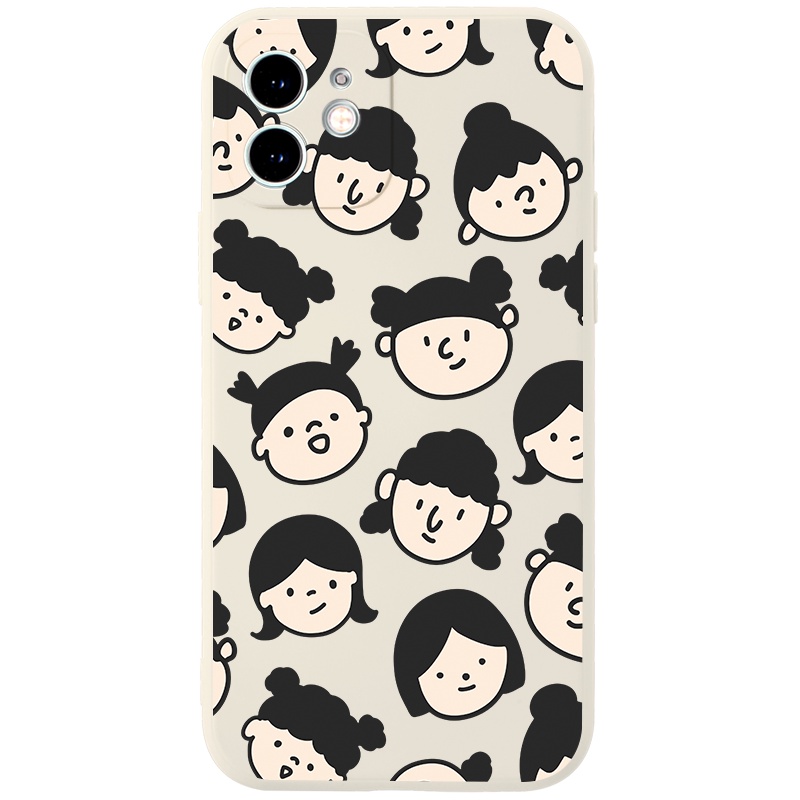 Ốp lưng JURSUE hoạt hình cặp đôi dễ thương đẹp cho iPhone 13 12 11 Pro Max SE 2020 X XR XS ip 8 7 6 6S Plus kute Y177