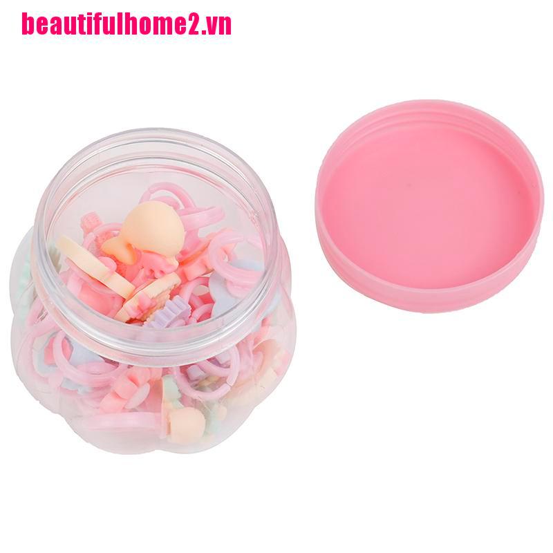 Set 20 Nhẫn Nhựa Resin Cho Bé Gái Kèm Hộp Đựng