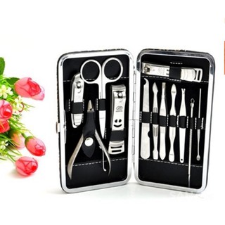Bộ kìm cắt móng tay 12 món tiện dụng(vân vàng)