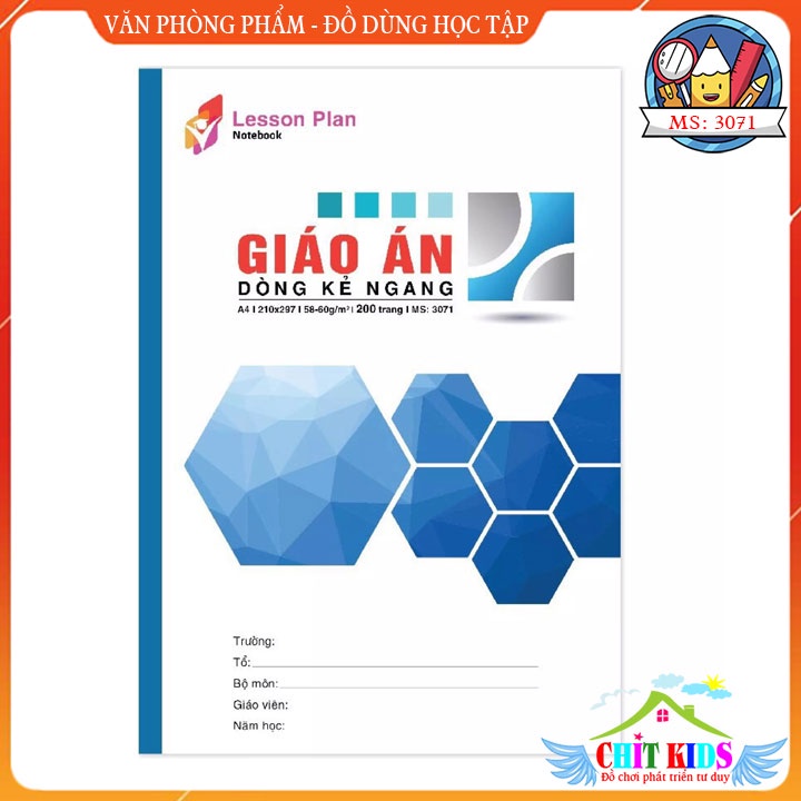 Giáo án dòng kẻ ngang A4 Hải Tiến 200 trang