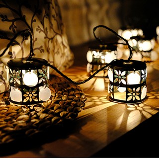 Dây đèn led trang trí decor đẹp mẫu lồng hoa
