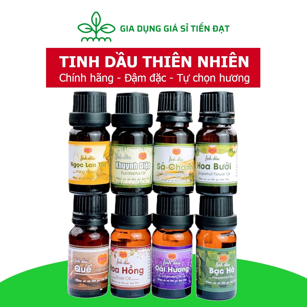 Tinh dầu thiên nhiên 8 mùi hương treo xe, đuổi muỗi, thơm phòng