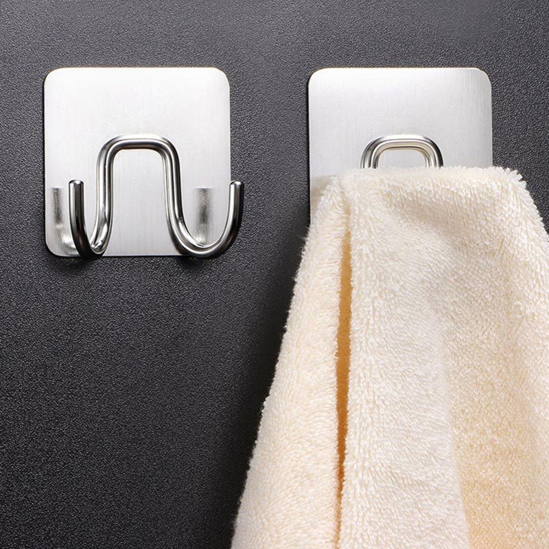 Móc Inox 304 Dán Tường Tự Dính Chống Thấm Nước Tiện Dụng Cho Nhà Bếp / Phòng Tắm