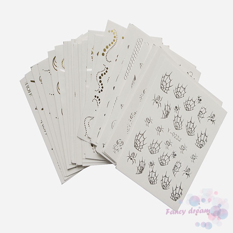 Set 30 tờ nhãn dán nhiều họa tiết xinh xắn trang trí móng tay