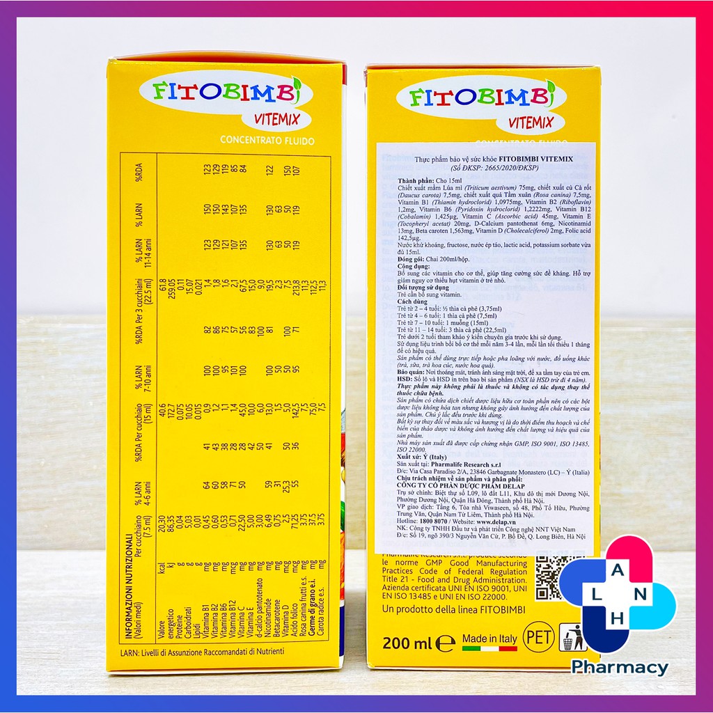 Fitobimbi Vitemix - Bổ sung vitamin cho cơ thể.