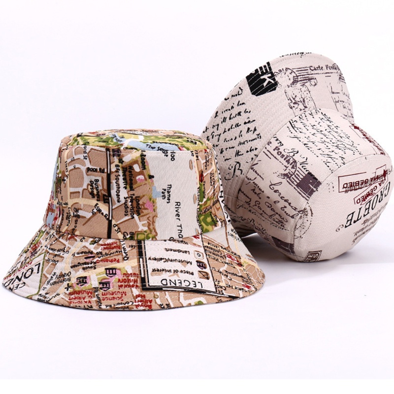 Nón Tai Bèo In Chữ Graffiti Nhiều Màu Sắc