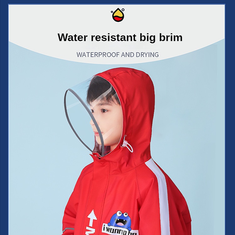 Áo Mưa Chống Thấm Nước Thiết Kế Dễ Thương Cho Bé Tiểu Học