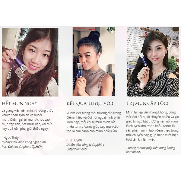 Gel Mụn Acnoc, giải pháp cho da mụn trong 1 tiếng từ dược mỹ phẩm Thái Lan