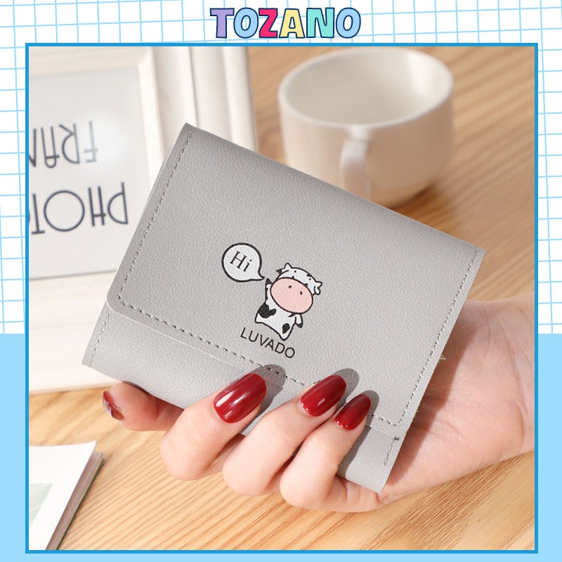 Ví nữ nhỏ gọn bỏ túi mini cao cấp nhiều ngăn thời trang đựng tiền TOZANO VD514