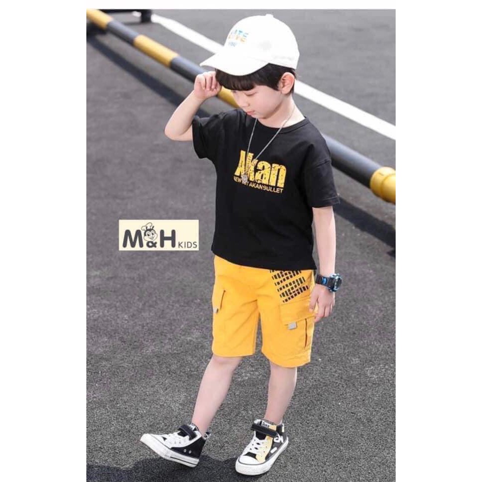 Set áo thun + quần kaki bé trai A012