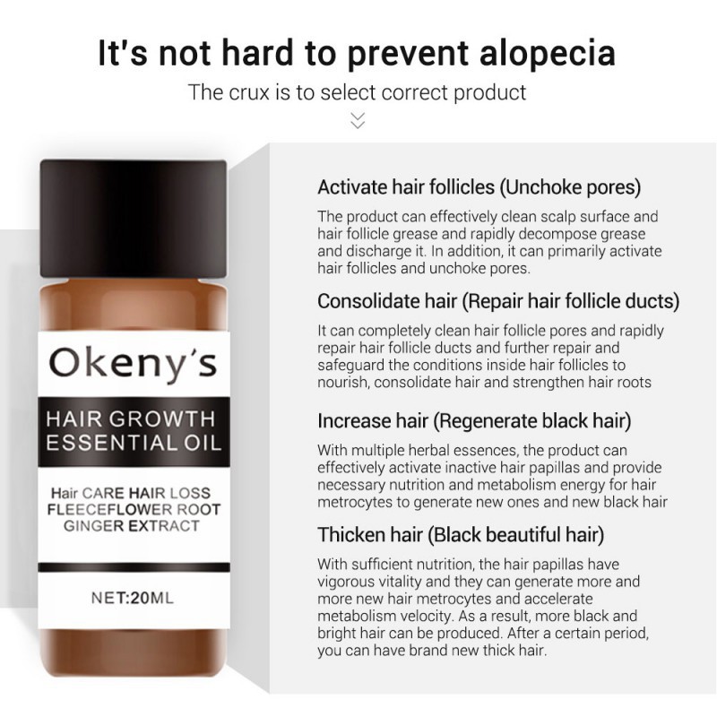 Tinh dầu kích thích mọc tóc nuôi dưỡng da đầu 20ml tiện dụng