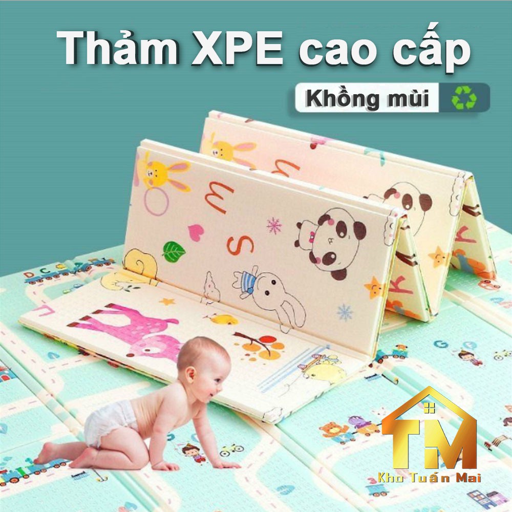 (HÀNG DÀY- LOẠI 1) Thảm Xốp XPE phủ silicon 2 mặt cao cấp 1m8 x 2m.( Chiếu xốp )(SHOP GỬI MẪU NGẪU NHIÊN)