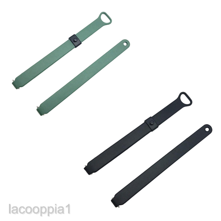 Set 2 Dây Đeo Đồng Hồ Màu Đen + Xanh Lá Với Khóa Kim Loại Cho Misfit Ray