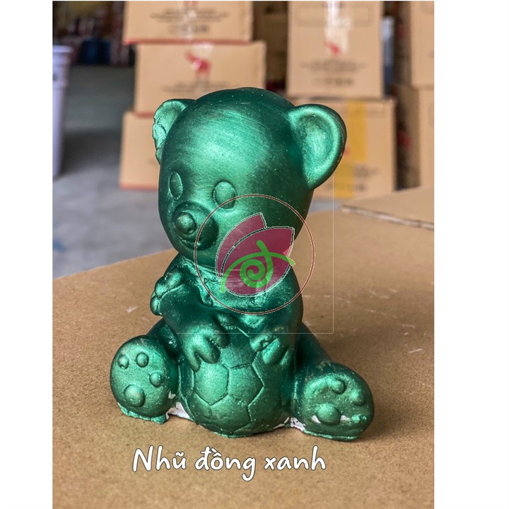 Sơn chậu kiểng màu nhũ đồng xanh hệ nước 850g