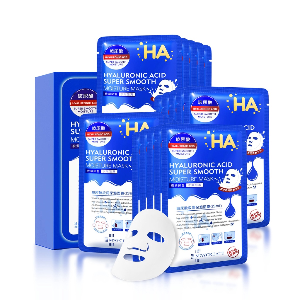 Mặt Nạ Dưỡng Da Hyaluronic Acid MAYCREATE Dưỡng Ẩm, Phục Hồi Da - Mask HA Nội Địa Trung | BigBuy360 - bigbuy360.vn