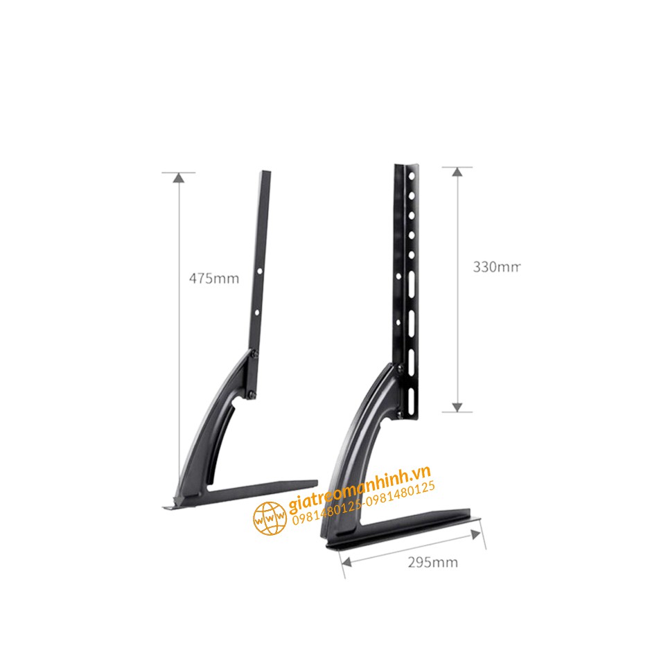 Chân Đế Tivi Đa Năng Lắp Đặt Mọi Hãng Tivi 24 - 75 inch - Tấm Thép Dày Tải Trọng Lớn - Tùy Chỉnh Cao Thấp 3 Cấp Độ
