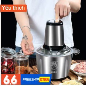 Quận 6 Máy xay thịt đa năng cối Inox , 4 lưỡi xay dung tích 2L- Bảo hành 12T ,Hàng chính hãng .Lưỡi dao thép không gỉ