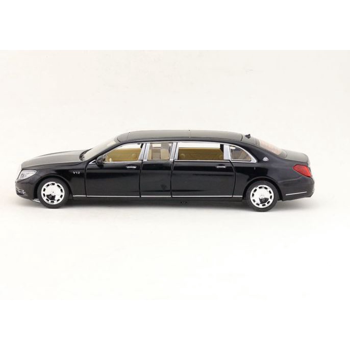 Mô hình tĩnh xe ô tô Mercedes-Benz Maybach S650 1:32 o to đồ chơi trẻ em S600 Pullman kim loại oto âm thanh sống động