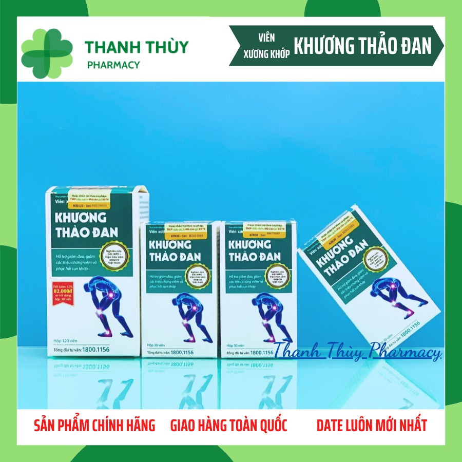 KHƯƠNG THẢO ĐAN - Viên Uống Hỗ Trợ Giảm Đau Nhức Xương Khớp, Đau Mỏi Cổ Vai Gáy