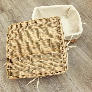 Rổ mây vuông đựng đồ decor - ảnh thật