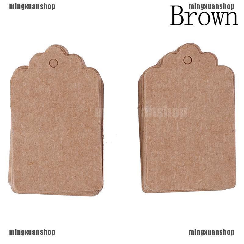 ★BÁN CHẠY ★100 Pcs Kraft Paper Label Price Wedding Party Gift Card Packaging Labels